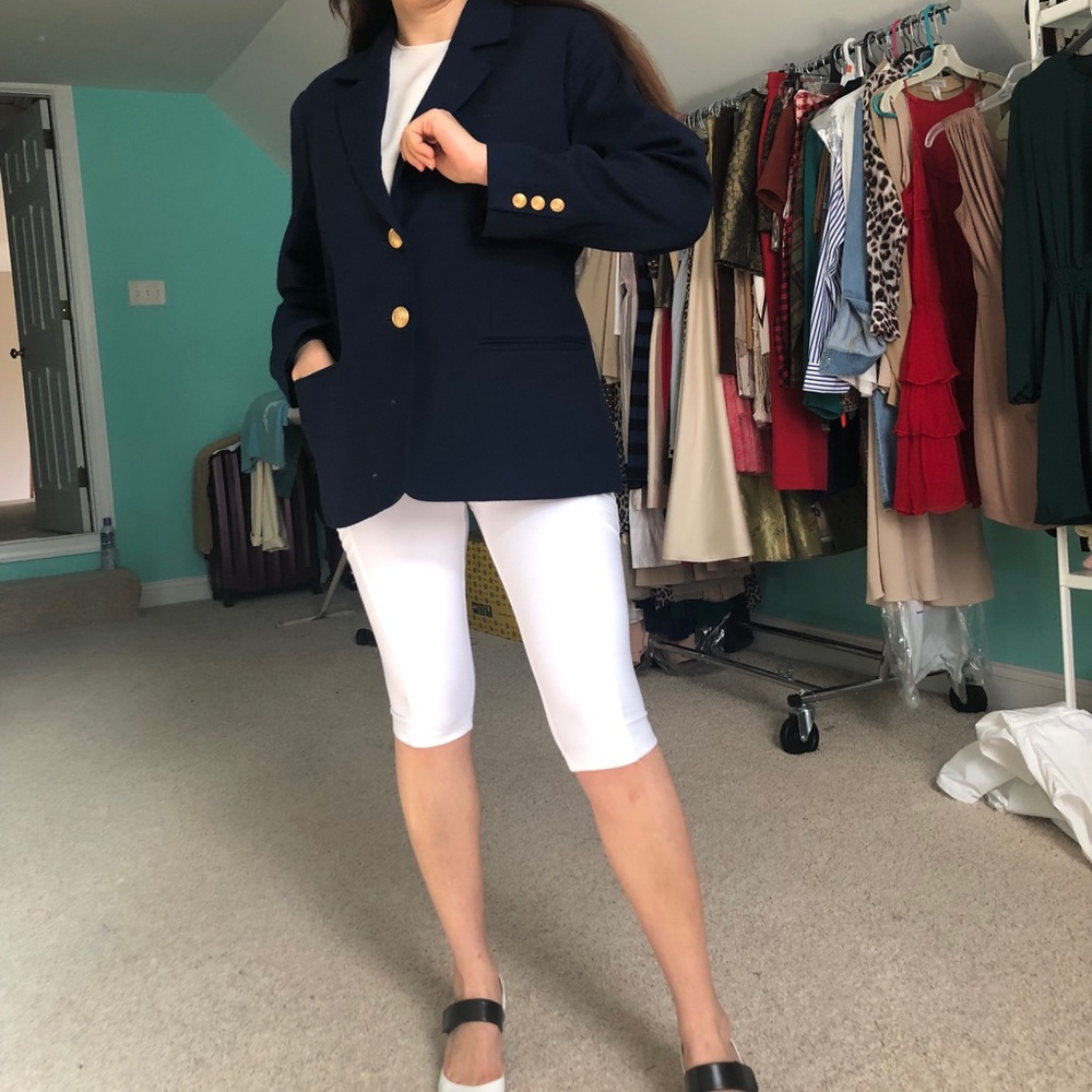 Dark blue wool blazer